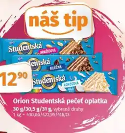 COOP TIP Orion Studentská pečeť oplatka nabídka