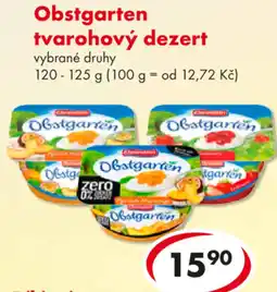 CBA Obstgarten tvarohový dezert nabídka