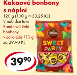 CBA Kakaové bonbony s náplní nabídka