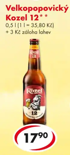 CBA Velkopopovický Kozel 12 nabídka