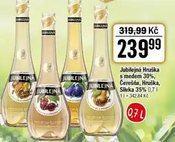 TEMPO Jubilejná Hruška s medem 30%, Čerešňa, Hruška, Slivka 35% nabídka