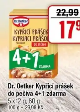 TEMPO Dr. Oetker Kypřicí prášek do pečiva 4+1 zdarma nabídka