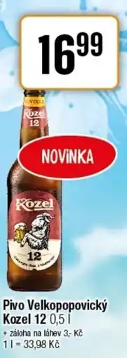TEMPO Pivo Velkopopovický Kozel 12 nabídka