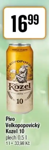 TEMPO Pivo Velkopopovický Kozel 10 nabídka