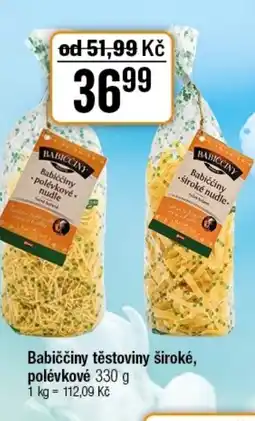 TEMPO Babiččiny těstoviny široké, polévkové nabídka