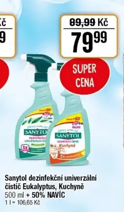 TEMPO Sanytol dezinfekční univerzální čistič Eukalyptus, Kuchyně nabídka