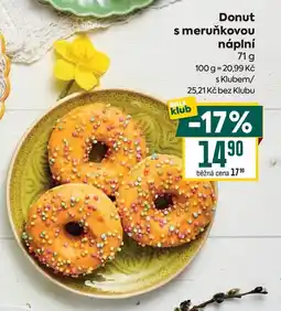 Billa Donut s meruňkovou náplní nabídka