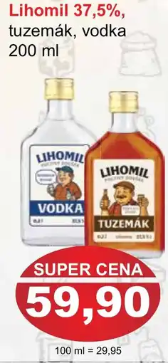 PLUS JIP Lihomil 37,5%, tuzemák, vodka nabídka