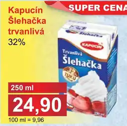 PLUS JIP Kapucín Šlehačka trvanlivá 32% nabídka