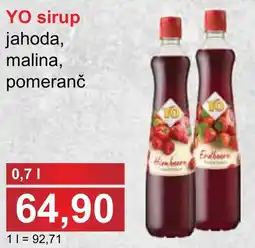 PLUS JIP YO sirup jahoda, malina, pomeranč nabídka