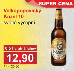 PLUS JIP Velkopopovický Kozel 10 nabídka