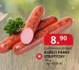 Potraviny CZ Vodňanská drůbež kuřecí párky striptýzky nabídka