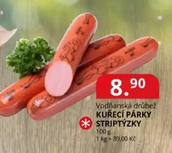 Potraviny CZ Vodňanská drůbež kuřecí párky striptýzky nabídka