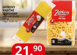 Potraviny CZ Zátkovy vaječné těstoviny nabídka