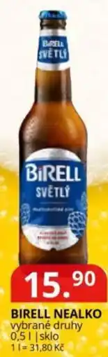 Potraviny CZ Birell nealko nabídka