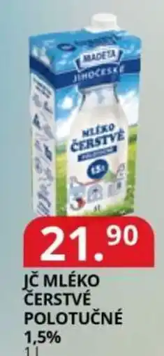 Potraviny CZ Madeta Jč mléko čerstvé polotučné 1,5% nabídka