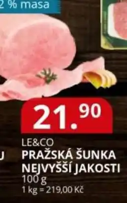 Potraviny CZ Le&co pražská šunka nejvyšší jakosti nabídka