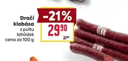 Billa Drači klobása nabídka