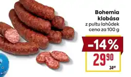 Billa Bohemia klobása nabídka