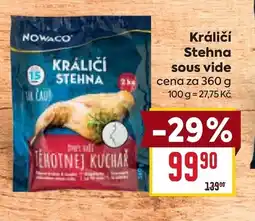 Billa Nowaco Králičí Stehna Sous vide nabídka