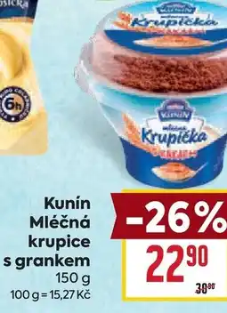 Billa Kunín Mléčná krupice s grankem nabídka