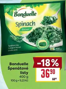 Billa Bonduelle Špenátové listy nabídka