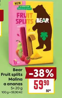 Billa Bear Fruit splits Malina a ananas nabídka
