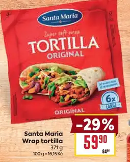Billa Santa Maria Wrap tortilla nabídka