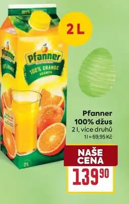 Billa Pfanner 100% džus nabídka