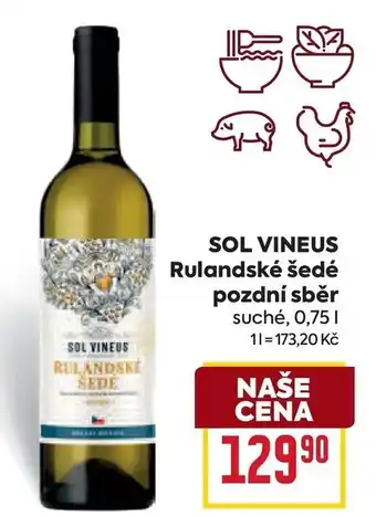 Billa SOL VINEUS Rulandské šedé pozdní sběr nabídka