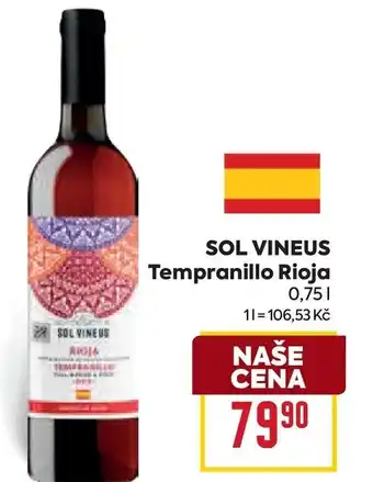 Billa SOL VINEUS Tempranillo Rioja nabídka