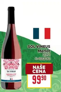 Billa SOL VINEUS Merlot nabídka