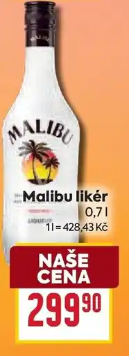 Billa Malibu likér nabídka