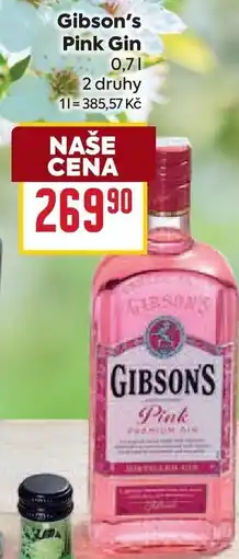 Billa Gibson's Pink Gin nabídka