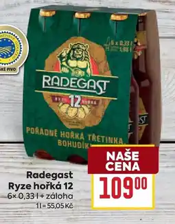 Billa Radegast Ryze hořká 12 nabídka