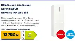 Datart Chladnička s mrazničkou Gorenje G600 NRK61C61W4WFE bílá nabídka