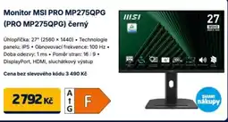 Datart Monitor MSI PRO MP275QPG (PRO MP275QPG) černý nabídka