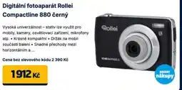 Datart Digitální fotoaparát Rollei Compactline 880 černý nabídka