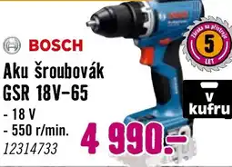Hornbach BOSCH Aku šroubovák GSR 18V-65 nabídka