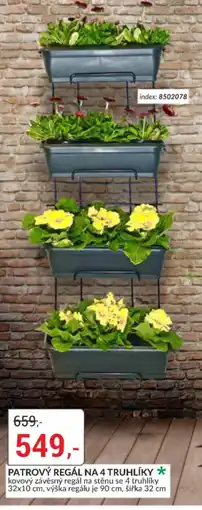 Baumax Patrový Regál na 4 truhlíky nabídka