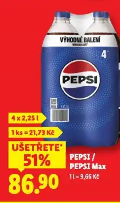 Lidl Pepsi / pepsi max nabídka