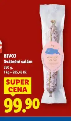 Lidl Bivoj sváteční salám nabídka