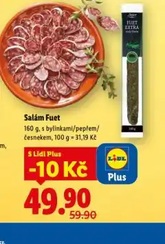 Lidl Salám fuet nabídka