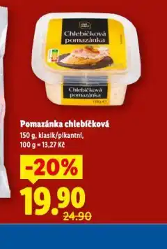 Lidl Pomazánka chlebíčková nabídka