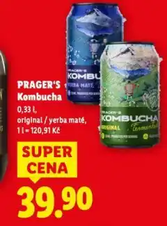 Lidl Prager´s kombucha nabídka
