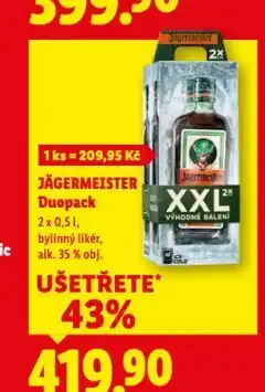 Lidl Jägermeister duopack nabídka
