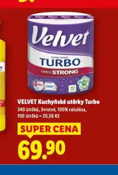 Lidl Velevet kuchyňské utěrky turbo nabídka