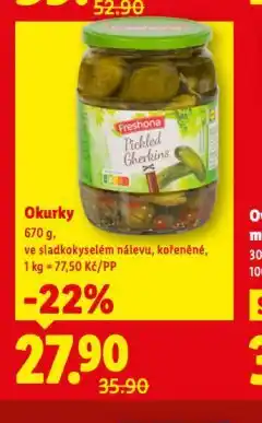 Lidl Okurky nabídka