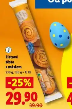 Lidl Listové těsto s máslem nabídka