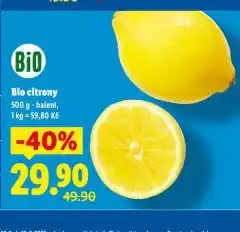 Lidl Bio citrony nabídka